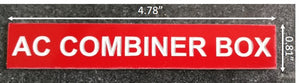 AC Combiner Box Label