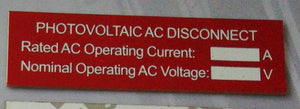 AC Disconnect Label