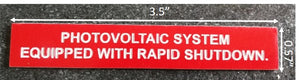 Rapid Shutdown Label