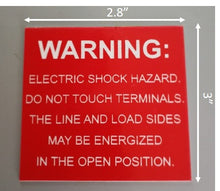 Load image into Gallery viewer, Electric Shock Warning Label